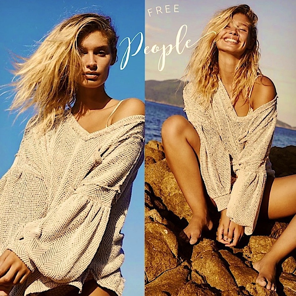 Free people Hacci knit top